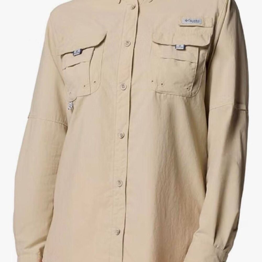 Columbia-sportswear Women's Cream and Tan Shirt